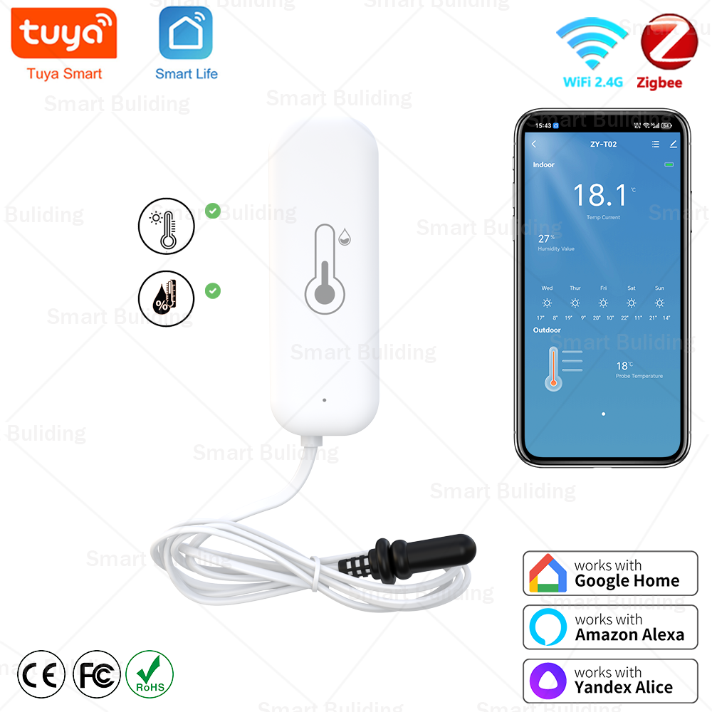 Smart Garden Click And Grow - Sensor Suhu dan Kelembapan Tuya Zigbee