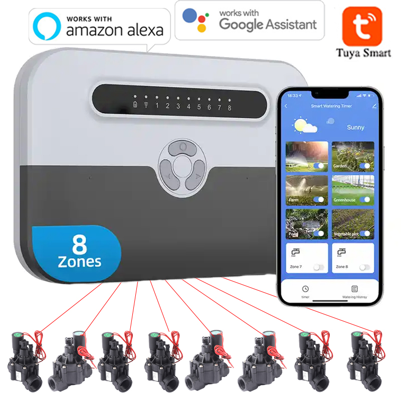 Smart Garden At Home - Pengontrol Sprinkler Cerdas WiFi 8 Stasiun