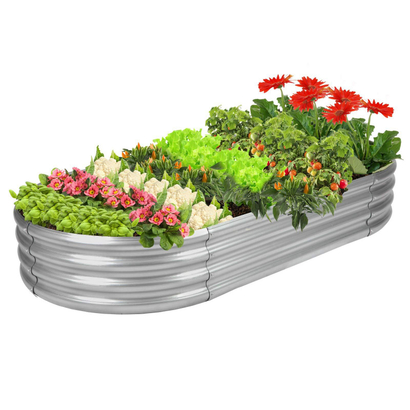 1PCS Kotak Tanam Logam Oval da - Smart Garden Storage ulasan dan harga