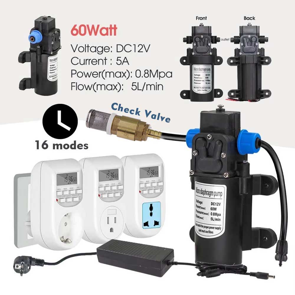 Pompa semprot otomatis 60w, si - Smart Garden Iot ulasan dan harga